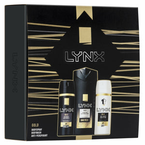 Lynx Gold Antiperspirant, Body Spray & Body Wash Trio Gift Set