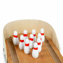 Load image into Gallery viewer, Doodle Miniature Wooden Table Top Portable Desktop Bowling Game