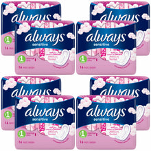 Load image into Gallery viewer, Always Sensitive Sanitary Towels, Long Ultra/Night Ultra/Normal Ultra, 8 Pack