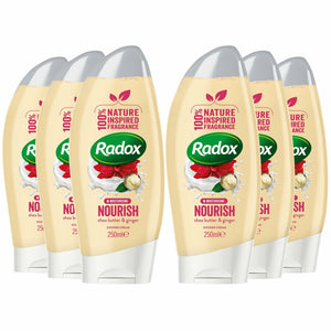 Radox Feel 2-in-1 Shower Gel, 6 Pack, 250ml