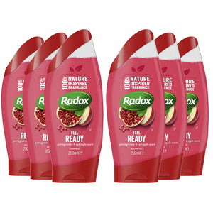 Radox Feel 2-in-1 Shower Gel, 6 Pack, 250ml