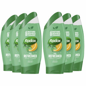 Radox Feel 2-in-1 Shower Gel, 6 Pack, 250ml