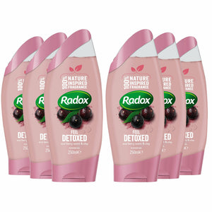 Radox Feel 2-in-1 Shower Gel, 6 Pack, 250ml