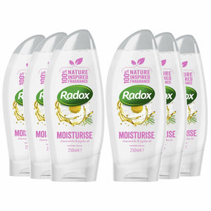 Radox Feel 2-in-1 Shower Gel, 6 Pack, 250ml