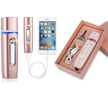 Load image into Gallery viewer, 2 in 1 Portable Nano Mist Sprayer Handheld - Rose Gold