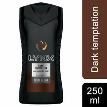 Load image into Gallery viewer, Lynx Total Relax Shower Gel Body Wash, Dark Temptation, 6 Pack, 250ml