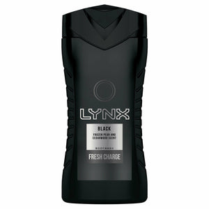 Lynx Fresh Charge Shower Gel Body Wash, Black, 6 Pack, 250ml