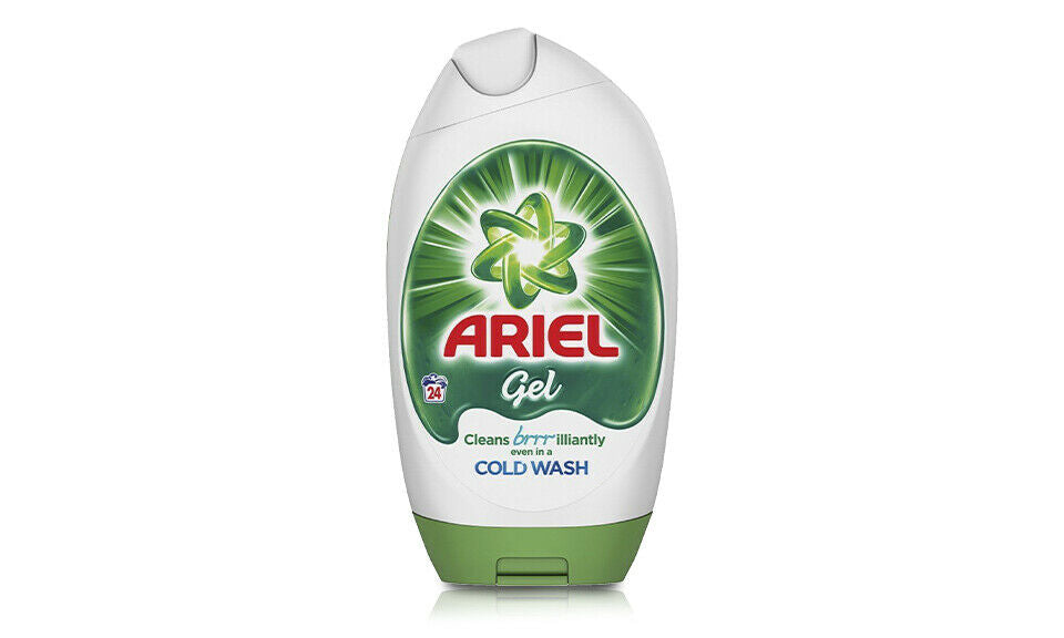 Ariel Cleans illiantly Even In a Cold wash Gel, 24 or 52 washes