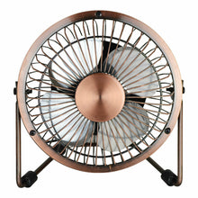 Load image into Gallery viewer, Status Portable Metal USB Mini Fan, 4 Inch: