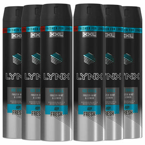 Lynx XXL For Men Body Spray Deodorant 250ml - Pack of 6