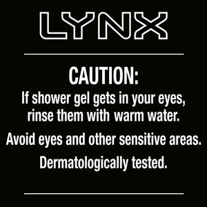 Lynx Fresh Charge Shower Gel Body Wash, Black, 6 Pack, 250ml