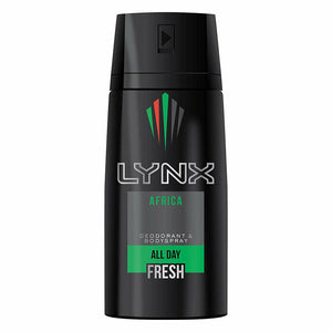 Lynx Body Spray Deodorant, Africa, 150ml
