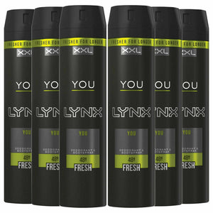 Lynx XXL For Men Body Spray Deodorant 250ml - Pack of 6