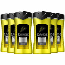 Load image into Gallery viewer, Lynx 6 IN 1 Shower Gel Body Wash, Clean Fresh, 6 Pack, 250ml