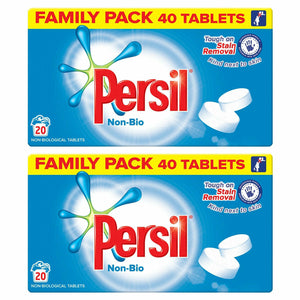 Persil Non-Bio Tablet Laundry Detergent, 2 Pack of 20 Washes, 1.2kg