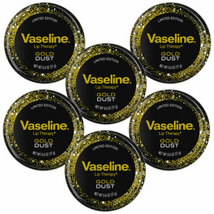 Vaseline Luxurious Addition Lip Therapy Gold Dust Lip Balm, 6 Pack, 17g