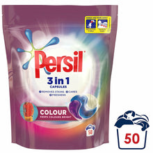 Load image into Gallery viewer, Persil 3in1 Capsules Bio/NonBio/Colour, 3 Pack of 50 Washes - Total 150 Washes