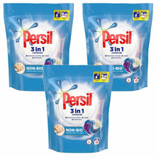Load image into Gallery viewer, Persil 3in1 Capsules Bio/NonBio/Colour, 3 Pack of 50 Washes - Total 150 Washes