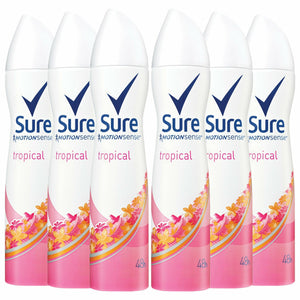 Sure Women Motion Sense Antiperspirant Deodorant, Tropical, 6 Pack, 150ml