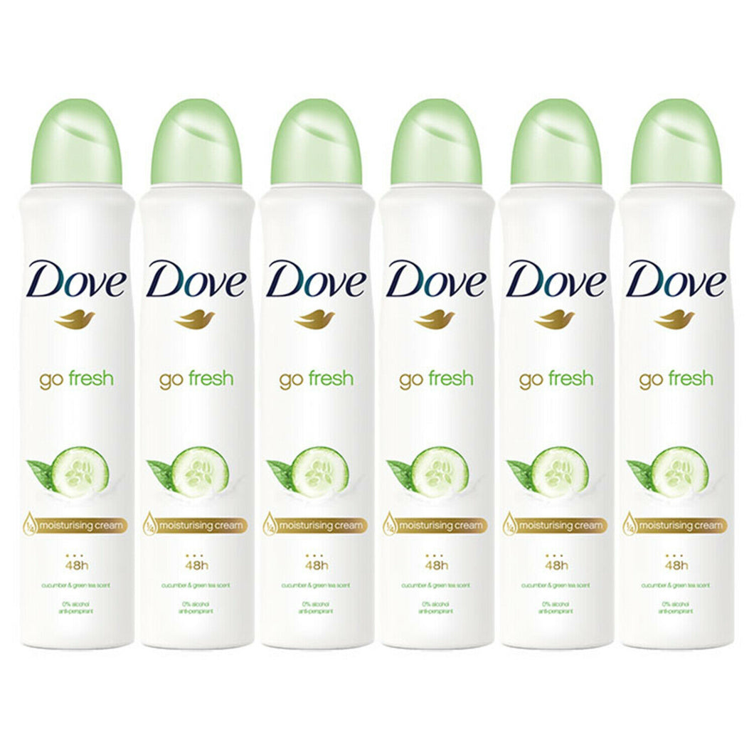 Dove Women's Anti-Perspirant Deodorant Spray - 250ml, Pack Of 6