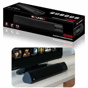 Soundz SZ400 Bluetooth Fidelity Audio & Low-Frequency Soundbar Speaker Black