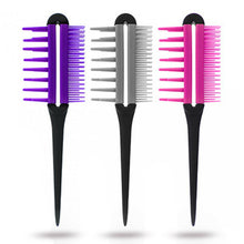 Load image into Gallery viewer, 3 In 1 Side Combing Rubberised Hair Brush Assorted