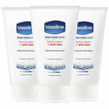 Load image into Gallery viewer, Vaseline Intensive Care Hand Cream + Anti-Bacterial, Pack of 3, 75ml