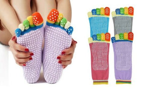 Yoga 5 Toe Anti Slip Cotton Socks