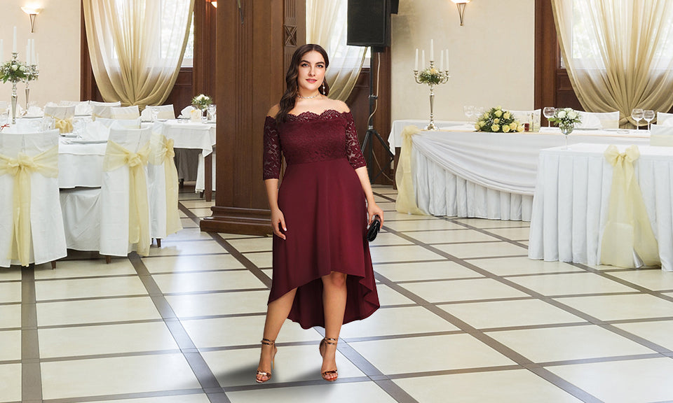 Flo Midi party dress – wine
