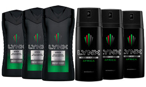 Lynx Shower Gel & Body Spray Multipack 5 Scents Pack of 3