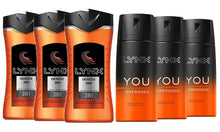 Load image into Gallery viewer, Lynx Shower Gel &amp; Body Spray Multipack 5 Scents Pack of 3